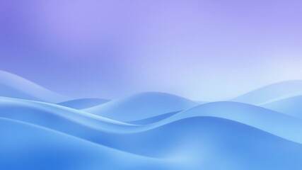 Abstract Gradient Background With Smooth Wavy Lines In Light Blue And Purple Hues