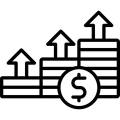 Wealth Growth line icon