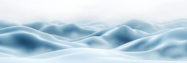 Fototapeta premium A scene featuring lone snow hills. A backdrop of wintery snowdrifts.