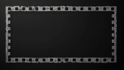 Obraz premium Blank filmstrip frame on dark background adding own photos text
