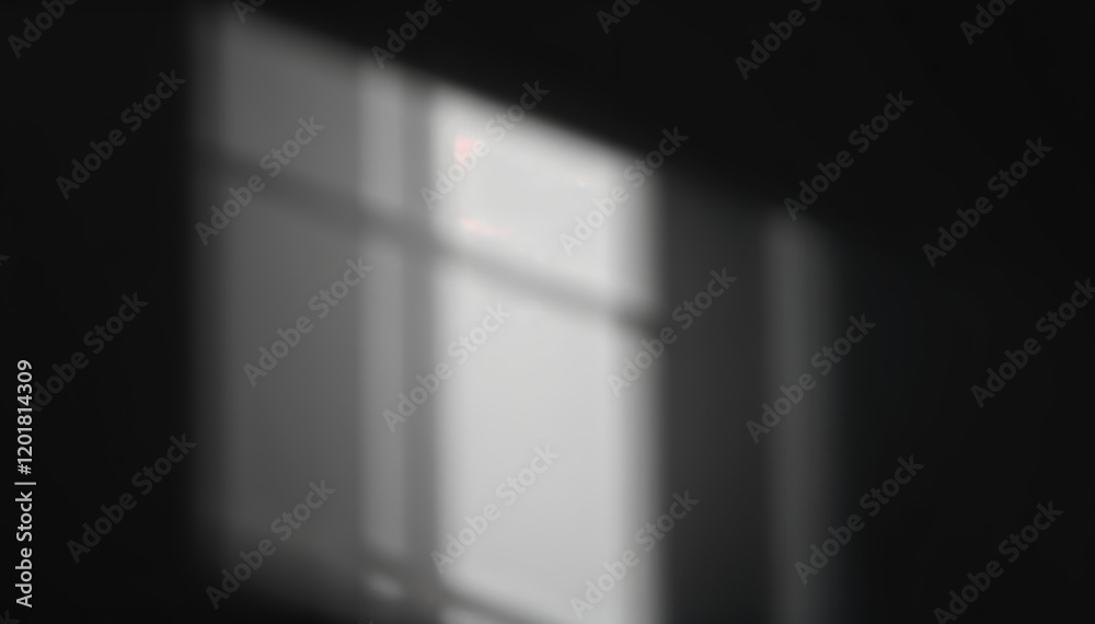 Poster soft light through window pane casts shadows on wall moody atmospheric scene