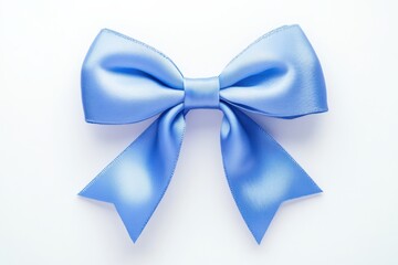 Naklejka premium A blue ribbon on a white background.