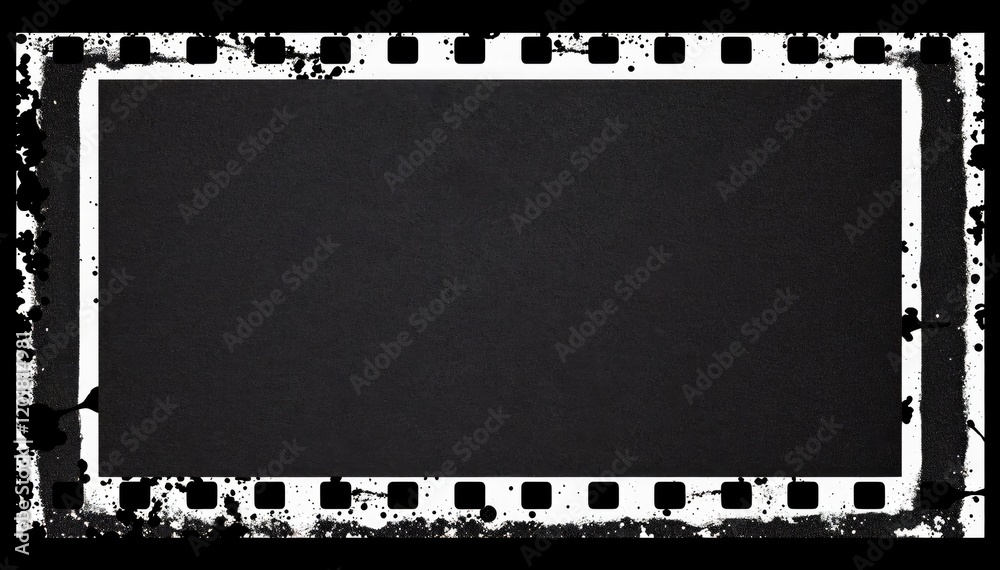 Aufkleber film strip frame with grunge texture adding vintage nostalgic feel to projects