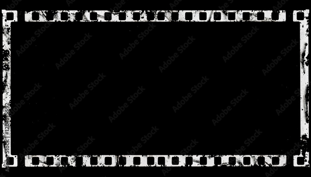 Poster Grungy film strip border adding vintage nostalgic feel to projects Use as frame overlay