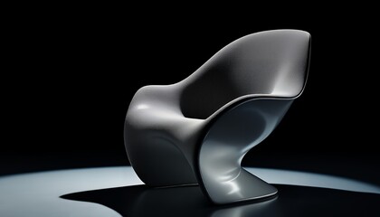 Modern Sculptural Chair Design Black Lounge Seating