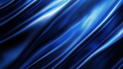 Fototapeta premium The deep royal blue fabric is gracefully draped, highlighting its rich textures and vibrant hues, beautifully illuminated by soft lighting that enhances its luxurious appeal