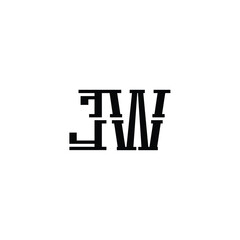 JW monogram logo design letter text name symbol monochrome logotype alphabet character simple logo