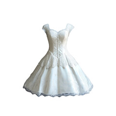 Obraz premium Elegant Vintage Wedding Dress with Lace Detail