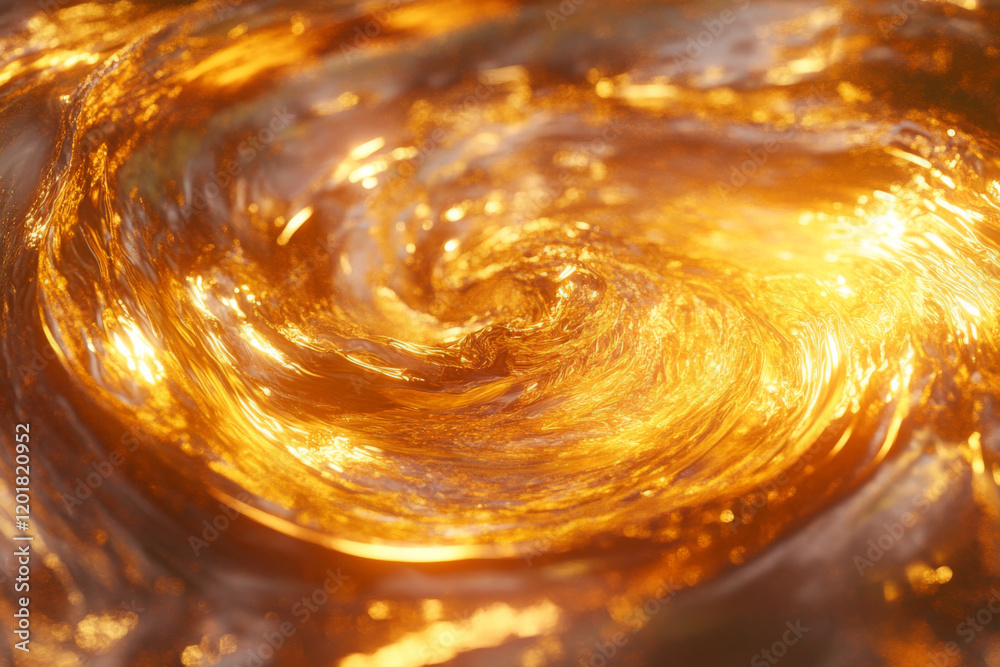 Poster mesmerizing metal swirl with shimmering chrome creating an enchanting visual effect