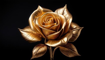 rose on black