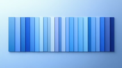 Clear light blue shades arranged in a seamless pattern, creating a calming atmosphere in a minimalist space showcasing various tones