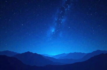 Fototapeta premium Night shining starry sky, blue space background with stars, cosmos