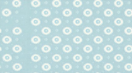 Abstract Light Blue and White Floral Pattern Background Texture