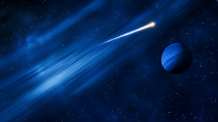 Dark blue space background with many details of Space, such a stars, nebulae, constellations and planets