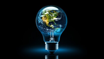 green innovation, earth day concept, nature inside lightbulb, ecofriendly solutions, sustainable planet, environmental consciousness, green energy revolution