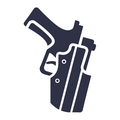 Gun Holster Silhouette Vector Design.
