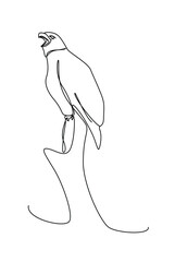 eagle the sky hunter minimalist line art drawing for wall decoration