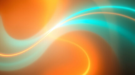 Obraz premium Bright orange abstract background with glowing waves and a golden texture pattern