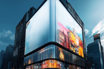  mockup of the building with advertising