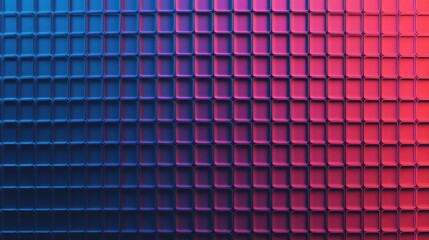 Abstract grid pattern with a gradient of blue and pink tones, creating a vibrant and modern geometric composition
