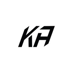 Ka monogram logo design letter text name symbol monochrome logotype alphabet character simple logo