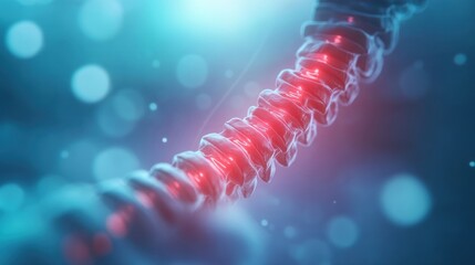 Intricate structure of a dna helix laboratory environment scientific visualization close-up perspective molecular biology concept