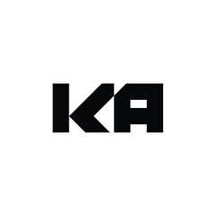 Ka monogram logo design letter text name symbol monochrome logotype alphabet character simple logo