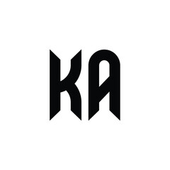 Ka monogram logo design letter text name symbol monochrome logotype alphabet character simple logo