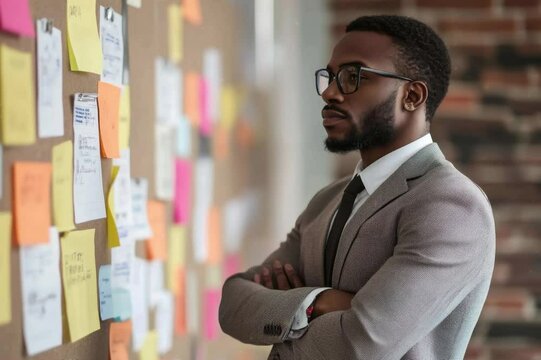  Businessman Observing Data for Futuristic Marketing Stra  