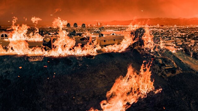 Los Angeles wildfires in 2025 engulf neighborhoods and threaten communities amid smoke and intense flames