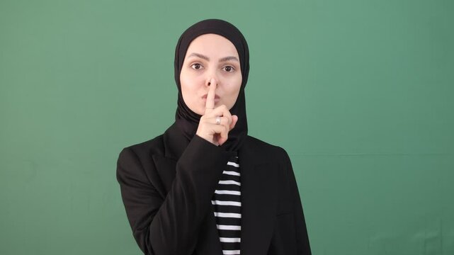 Muslim Girl Silece Sign