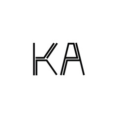 Ka monogram logo design letter text name symbol monochrome logotype alphabet character simple logo