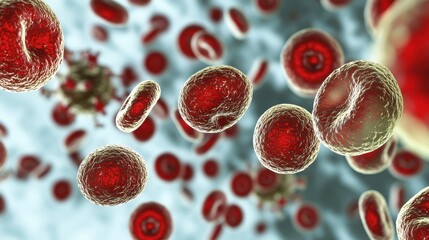 Human immune cells attacking a virus, [virus, immune system, medical concept], [realistic, action-packed, bright contrast] 