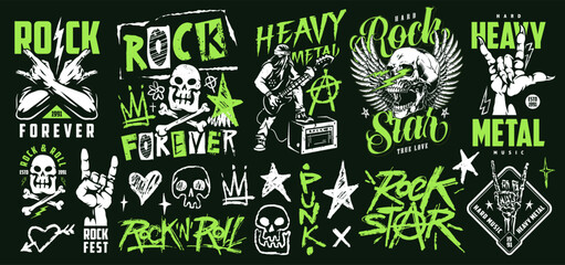 Vibrant designs for rock music festivals