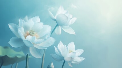 Background with lotus flowers
