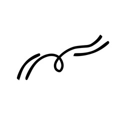 Hand drawn black Swirl line 