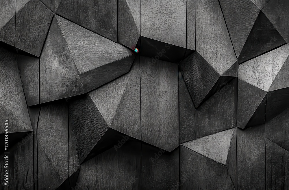 Poster abstract close-up of a modern textured background featuring sharp, angular shapes in varying shades 