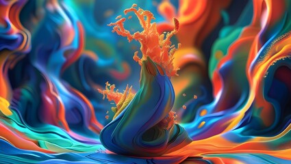 abstract background with flames