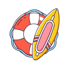 beach lifeguard rescue tube icon, beach lifeguard rescue tube vector illustration-simple illustration of beach lifeguard rescue tube, perfect for beach lifeguard rescue tube logos and icons