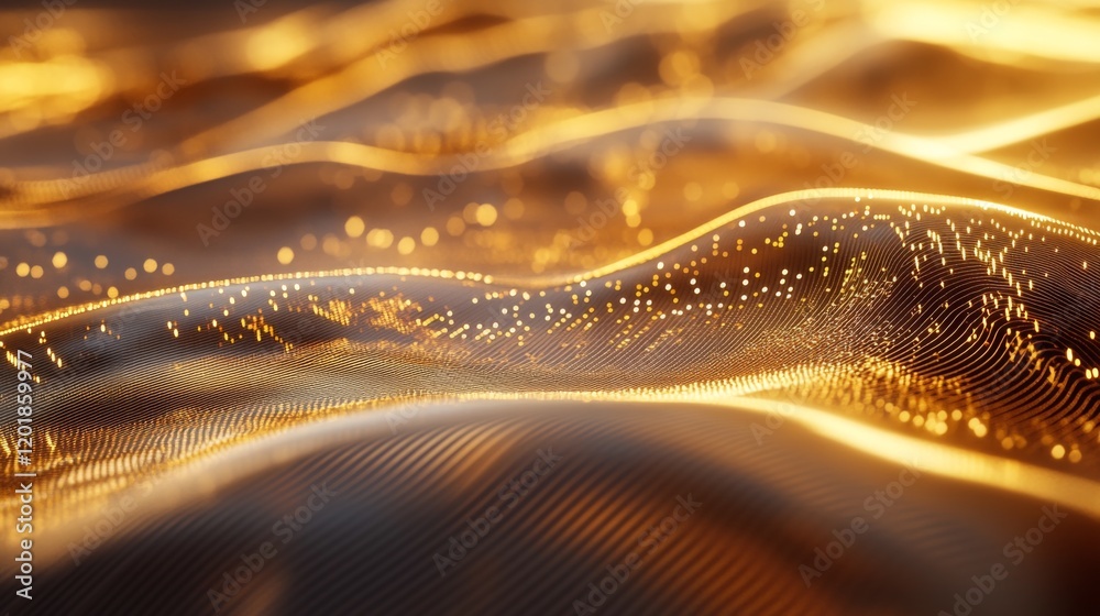 Aufkleber a detailed shot of a d line graph illustrating stock market performance, with golden lines and data 