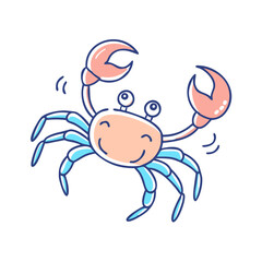 crab walking icon, crab walking vector illustration-simple illustration of crab walking, perfect for crab walking logos and icons