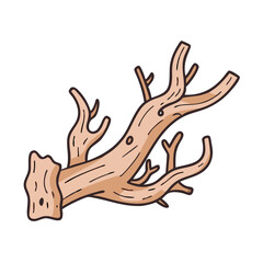 driftwood icon, driftwood vector illustration-simple illustration of driftwood, perfect for driftwood logos and icons