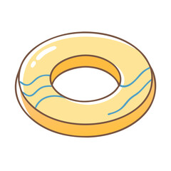 inflatable ring float icon, inflatable ring float vector illustration-simple illustration of inflatable ring float, perfect for inflatable ring float logos and icons