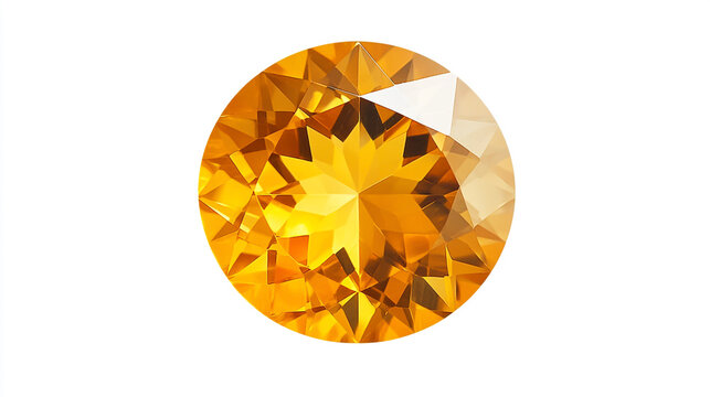 Brilliant Cut Golden Yellow Topaz Gemstone with Exceptional Clarity