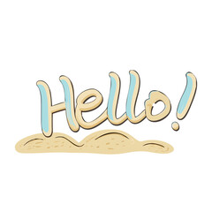 sand writing hello text icon, sand writing hello text vector illustration-simple illustration of sand writing hello text, perfect for sand writing hello text logos and icons