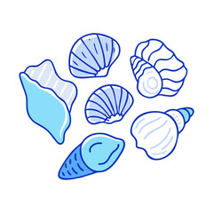 seashell collection icon, seashell collection vector illustration-simple illustration of seashell collection, perfect for seashell collection logos and icons