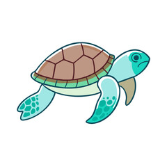 sea turtle icon, sea turtle vector illustration-simple illustration of sea turtle, perfect for sea turtle logos and icons