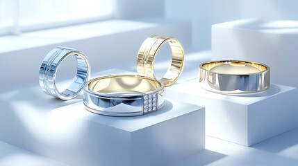 Luxury Men's Wedding Bands Gold Platinum Diamond