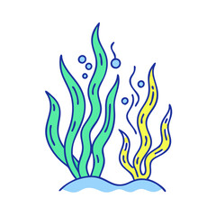 underwater seaweed icon, underwater seaweed vector illustration-simple illustration of underwater seaweed, perfect for underwater seaweed logos and icons