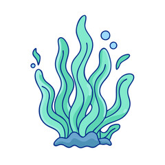 underwater seaweed icon, underwater seaweed vector illustration-simple illustration of underwater seaweed, perfect for underwater seaweed logos and icons